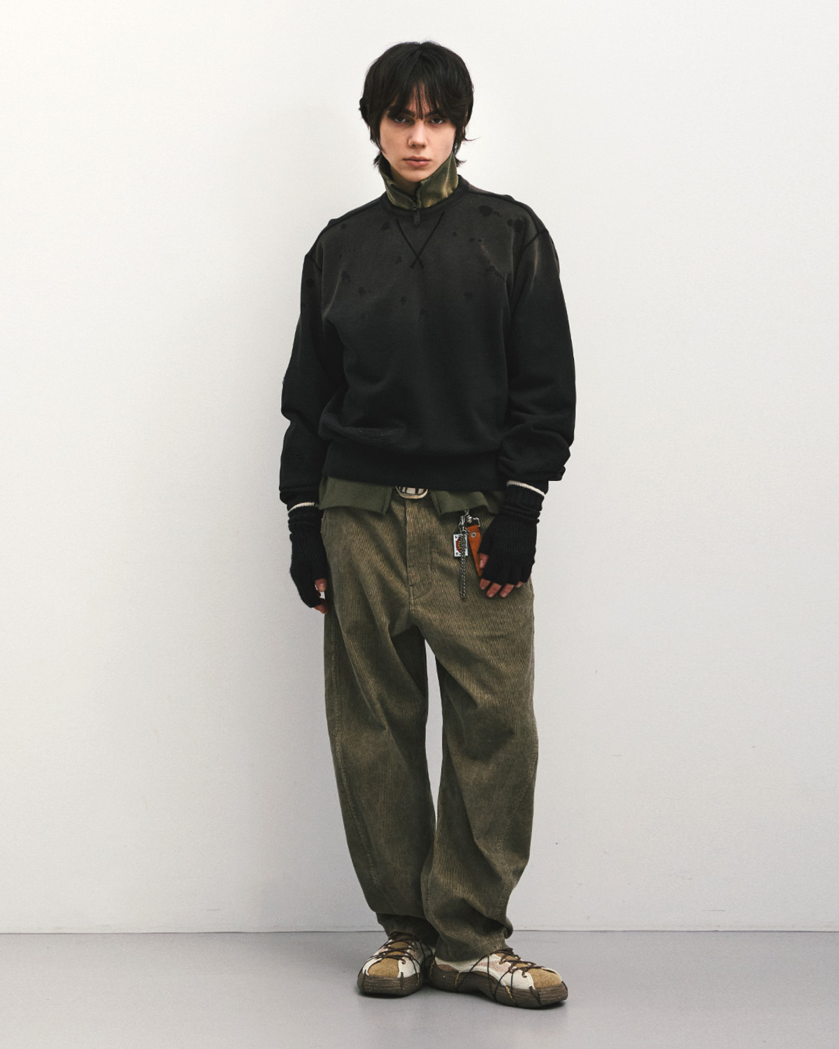 VINTAGE DAMAGED SWEAT / VINTAGE BLACK | EASTLOGUE