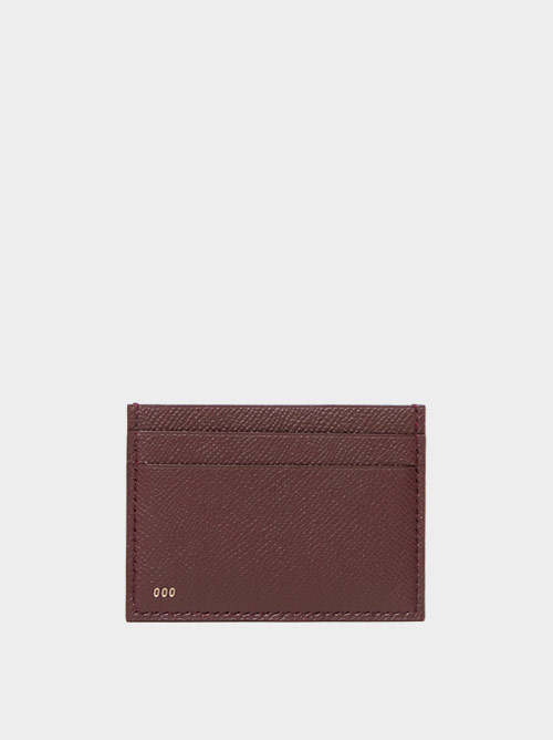 CARDHOLDER BURGUNDY GRAINED