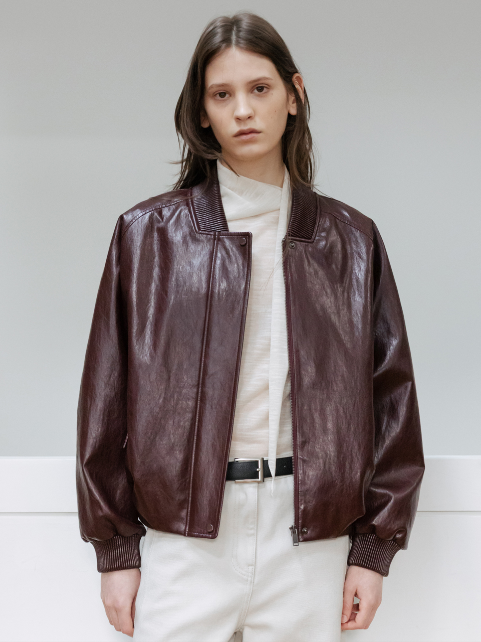 Faux Leather Blouson Jacket SL6SM602-6J - LOEUVRE