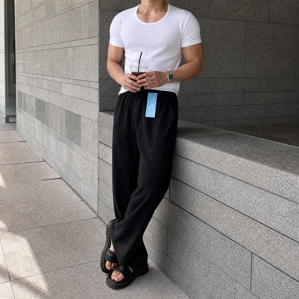 쿠마 린넨냉장고와이드팬츠 1+1