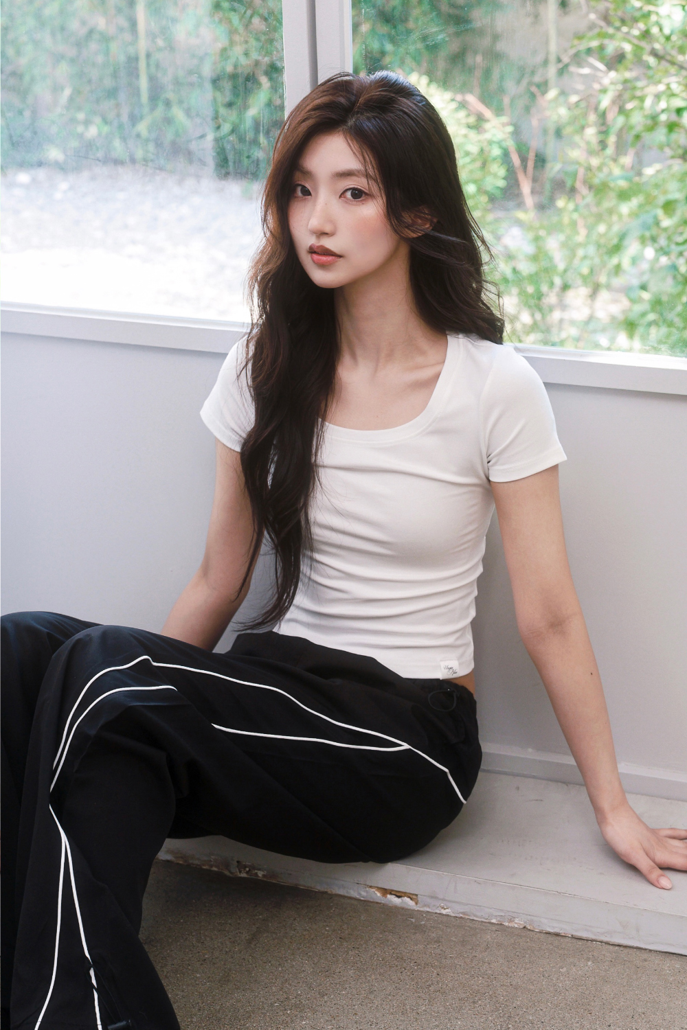 PIPE SIDE LINE TRACK PANTS - 2 COLORS BLACK