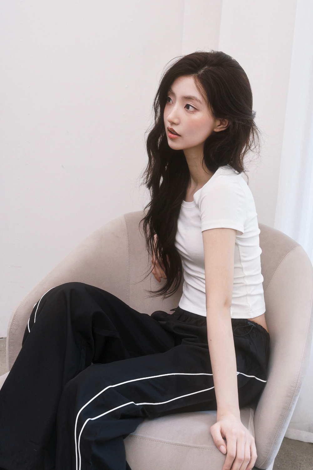PIPE SIDE LINE TRACK PANTS - 2 COLORS BLACK