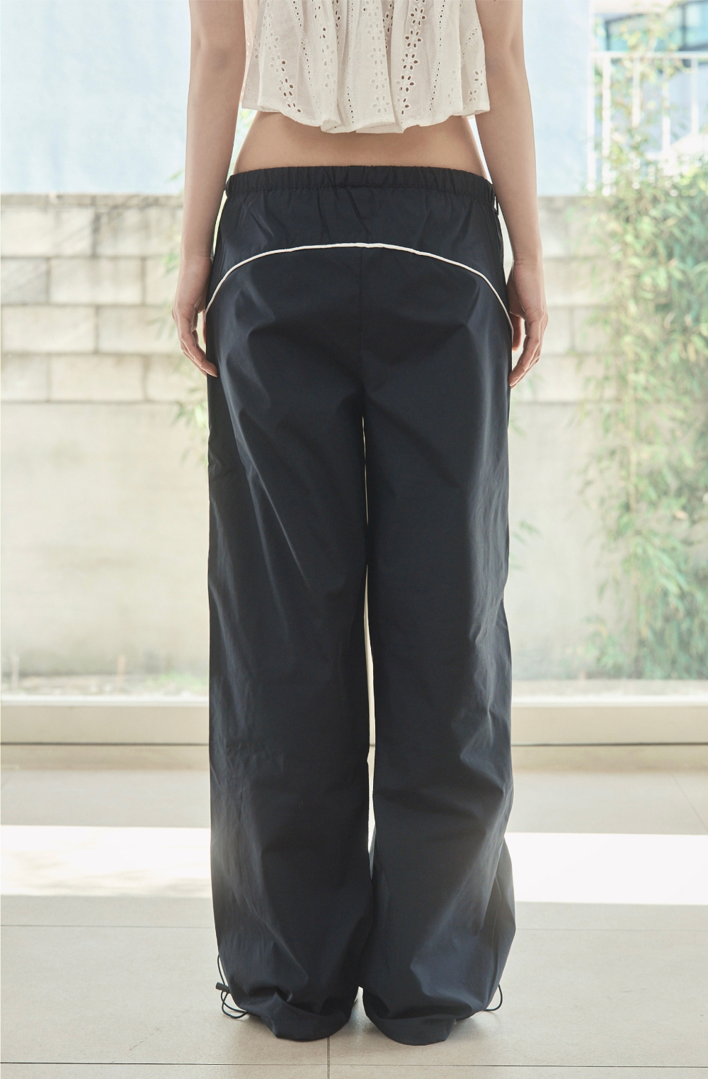 PIPE SIDE LINE TRACK PANTS - 2 COLORS NAVY
