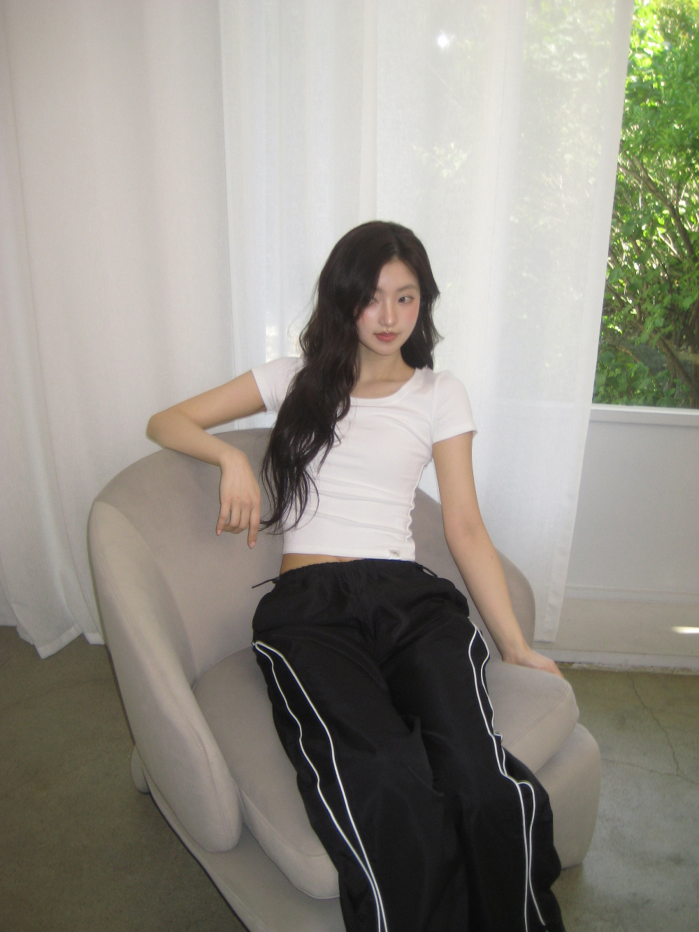 PIPE SIDE LINE TRACK PANTS - 2 COLORS BLACK