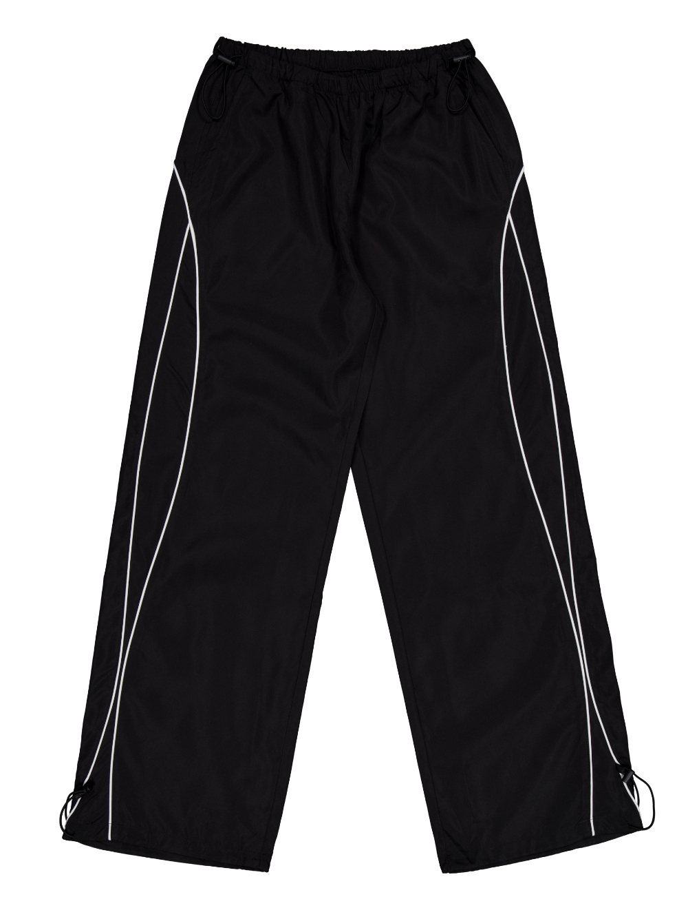 PIPE SIDE LINE TRACK PANTS - 2 COLORS BLACK