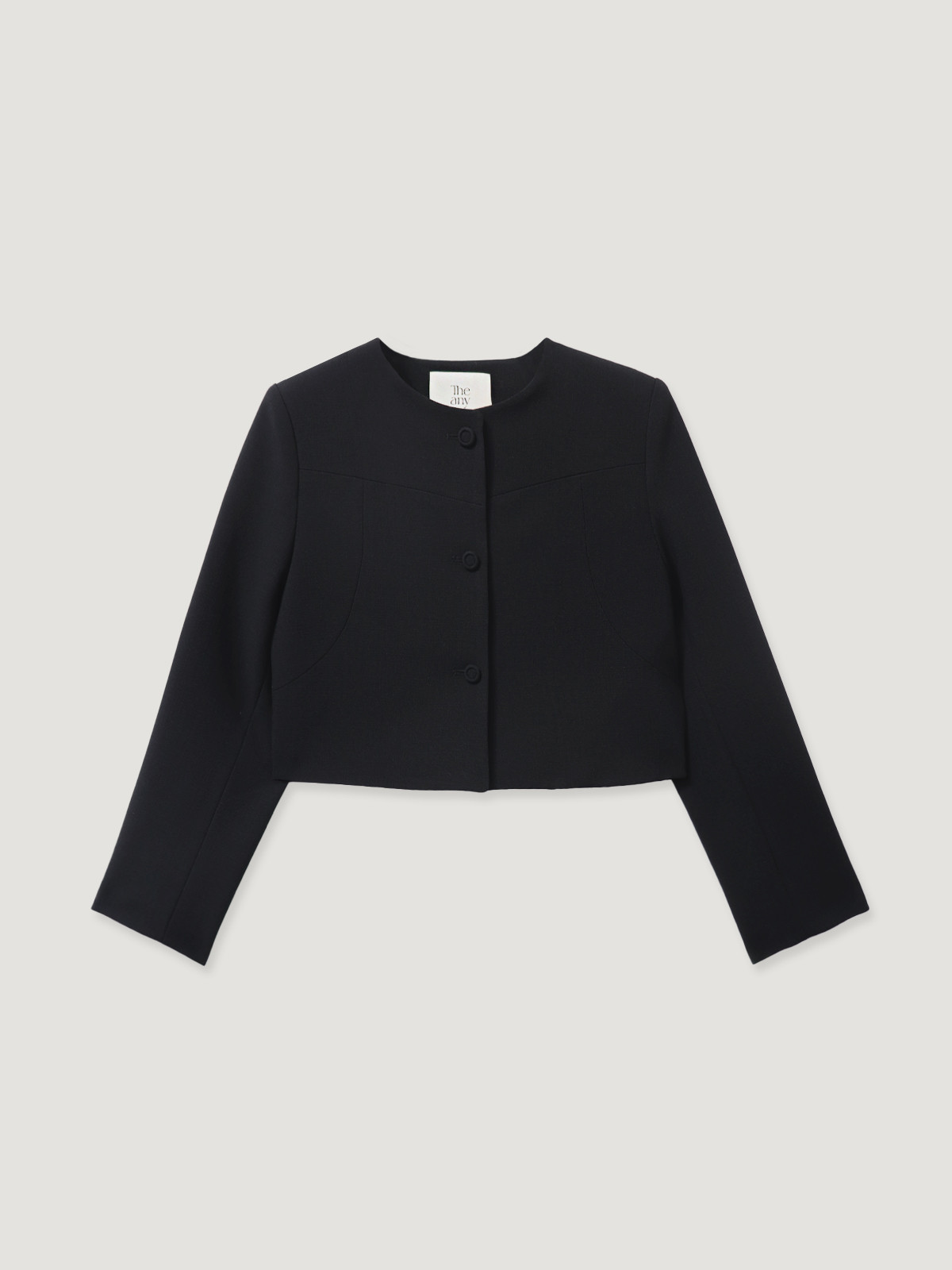 Double Wrap Button Crop Jacket - The any