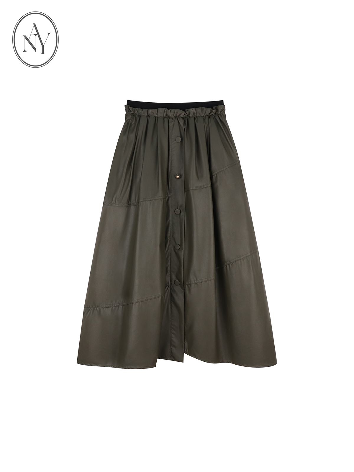 Leather Block Skirt