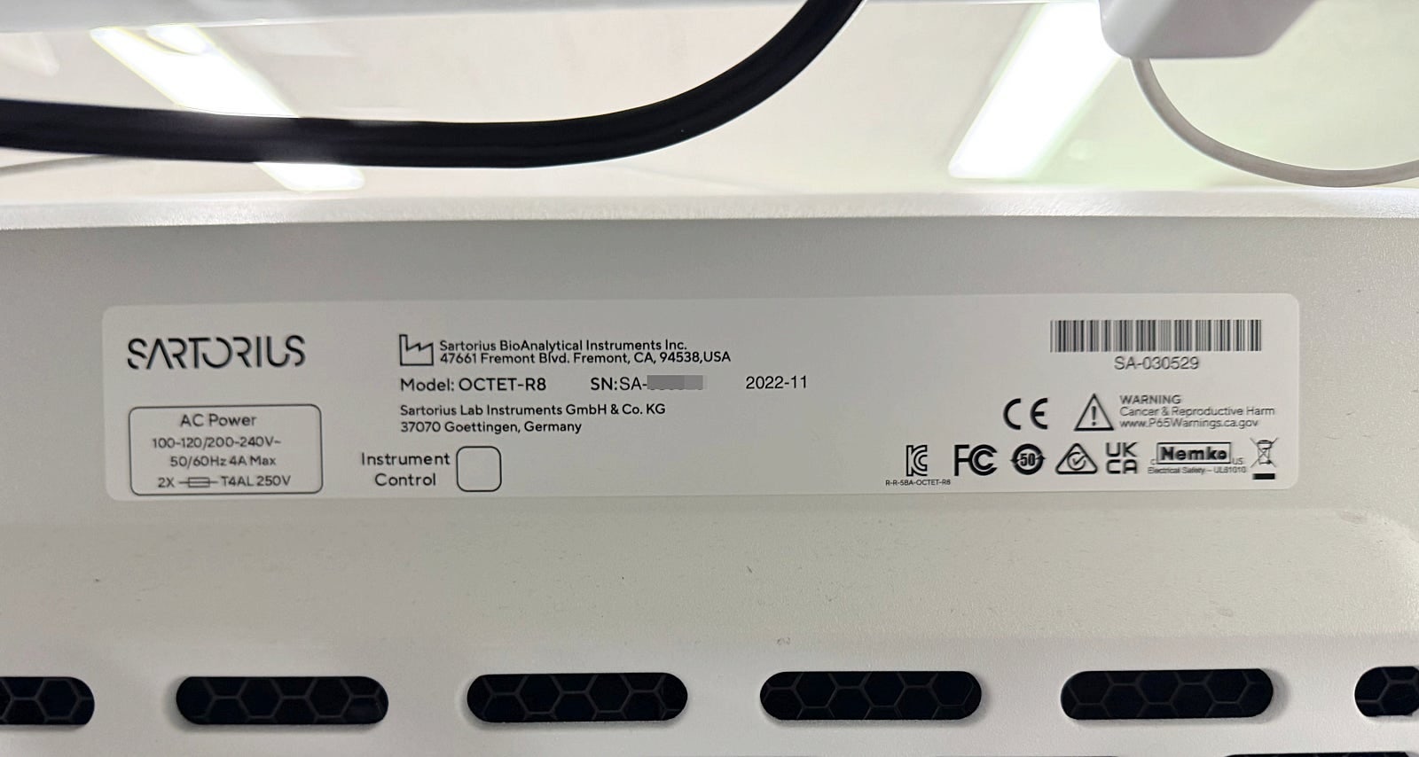 [판매완료] BLI 최신형 Sartorius Octet® R8 단백질 분석 시스템 - Universal Bio Korea