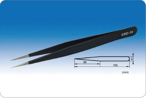 Anti-Static Stainless Tweezers (정전기방지용 포셉_110mm) KA.ESD-10