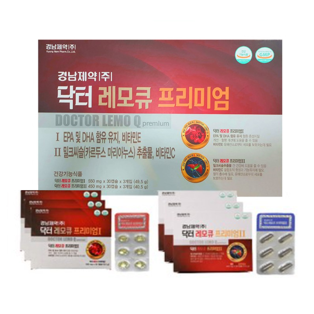 경남제약 닥터레모큐 프리미엄 (오메가3+밀크씨슬)(쇼핑백 포함)