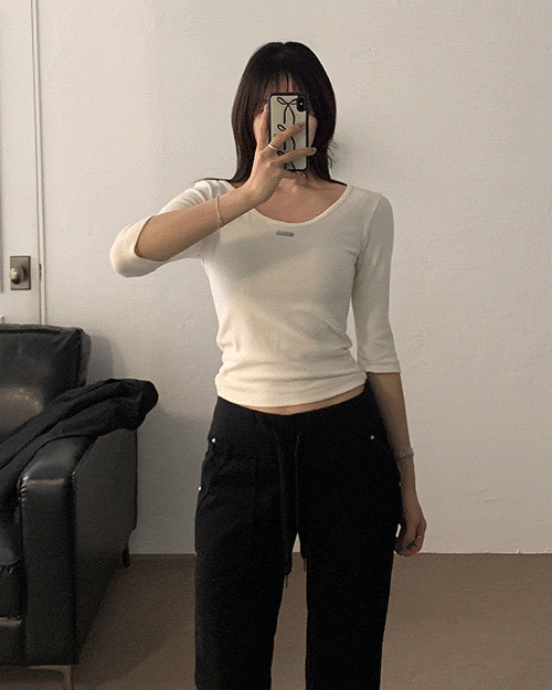 로제 앙고라 투웨이 유넥 티 (2color)