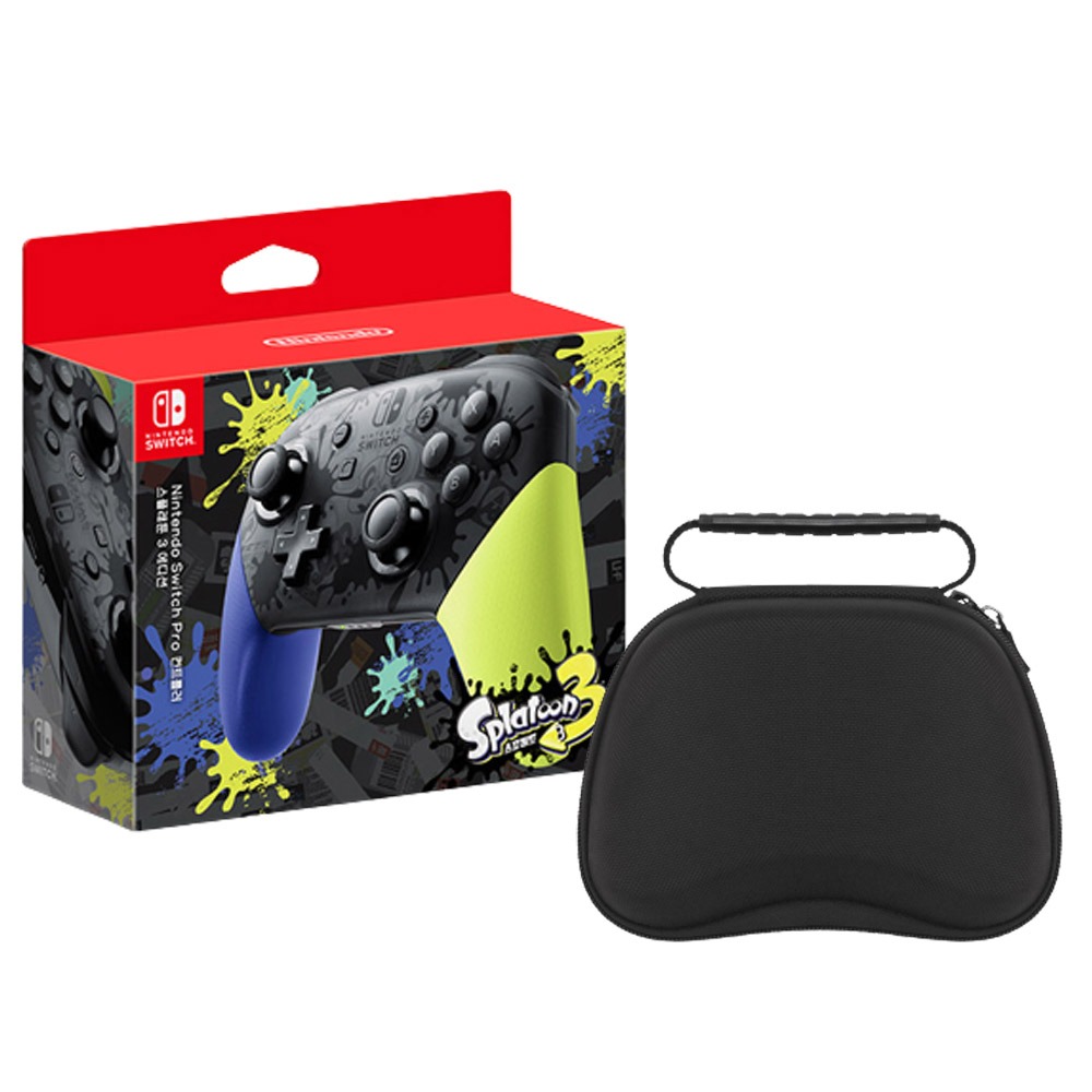 닌텐도 스위치 프로컨트롤러 스플래툰3 에디션(정품)+멀티 컨트롤러 파우치 | 게임테크몰