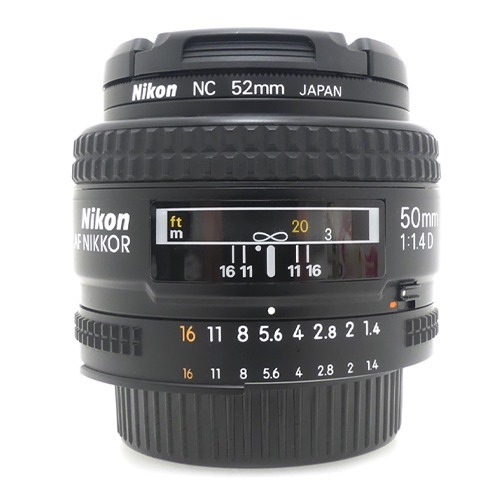 [중고] 니콘 Nikon AF NIKKOR 50mm F1.4 D 정품 + 니콘 NC 52mm 필터포함 (A+)