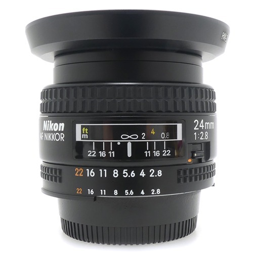 [중고] 니콘 Nikon AF NIKKOR 24mm F2.8 + HN-1 호환후드 (A+)