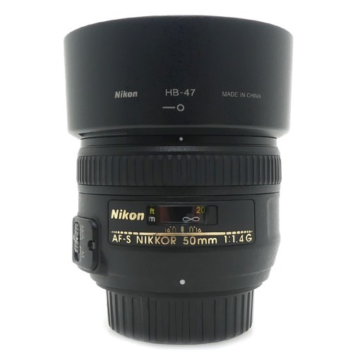 [중고] 니콘 Nikon AF-S NIKKOR 50mm F1.4 G 정품 + HB-47 후드포함 (A+)
