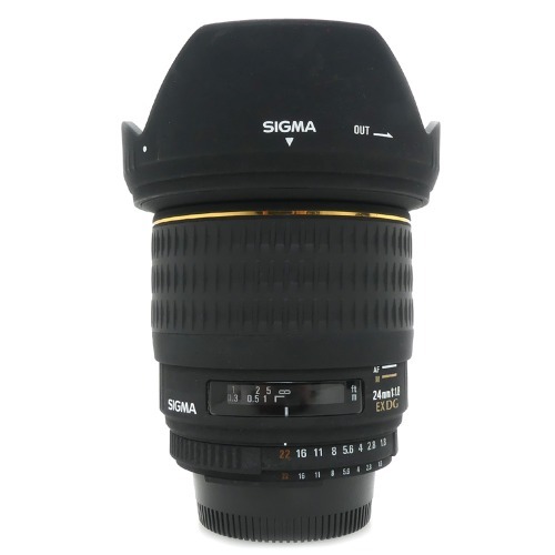 [중고] 시그마 SIGMA AF 24mm F1.8 EX DG + 후드포함  For 니콘 F 마운트 (A+)