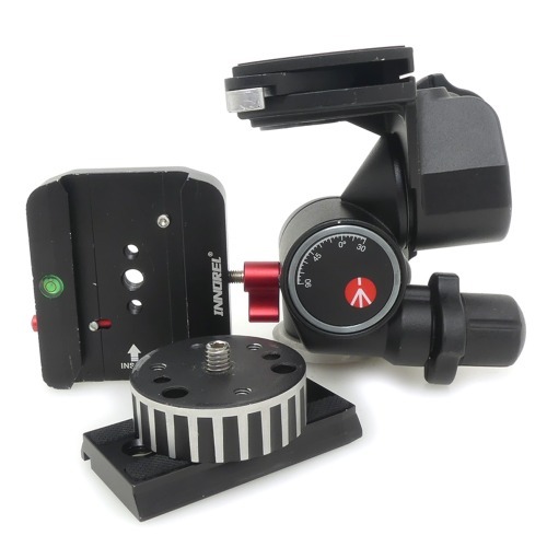 [중고-위탁판매] 맨프로토 Manfrotto JUNIOR GEARED HEAD - 410 [ 410 주니어 기어 헤드 ] +  INNOREL 이노엘 퀵슈 , 플래이트 (A)