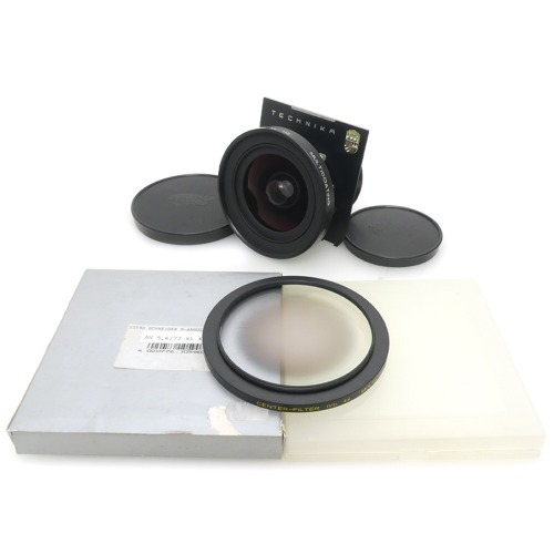 [중고] 슈나이더 Schneider-Kreuznach SUPER-ANGULON 72mm F5.6 XL-115° + 슈나이더 Center-Filter IVb 4x 박스품 + 린호프 Linhof 보드포함 (A+)