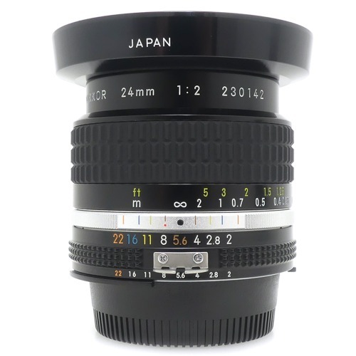 [중고] 니콘 Nikon MF Ai-s NIKKOR 24mm F2 + 니콘 HN-1 후드포함 (A+)