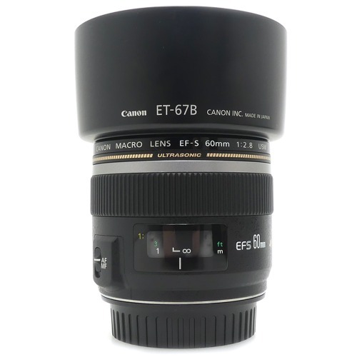 [중고] 캐논 Canon EF-S MACRO 60mm F2.8 USM 정품 + 캐논 ET-67B 후드포함 (A+)