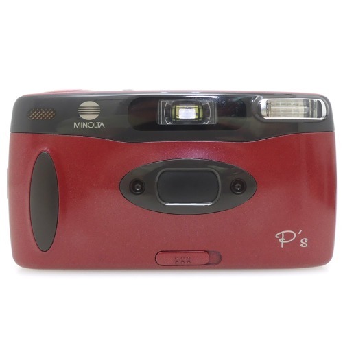 [중고] 미놀타 MINOLTA P&#039;S Red Panorama Point&amp;Shoot 35mm Compact Film Camera + 스트랩포함 (A+)