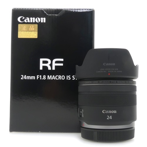 [중고] 캐논 Canon RF 24mm F1.8 MACRO IS STM 정품 , 박스품 + 캐논 EW-65B 후드포함 (S)