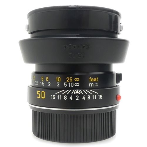 [중고] 라이카 Leica LEITZ SUMMICRON-M 50mm F2  [Made in Germany] 3세대 3nd Black + 라이카  후드 , 후드캡포함 (A+)