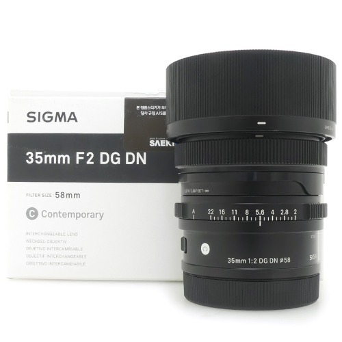 [중고] 시그마 SIGMA 35mm F2 DG DN | Contemporary 세기P&amp;C정품 , 박스품  For Leica SL / Lumix S /Sigma FP - L 마운트 (S)