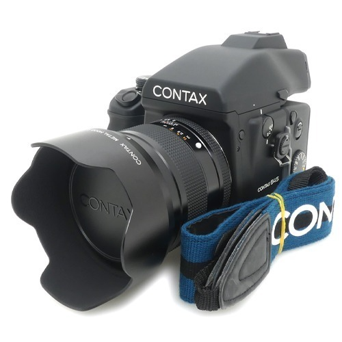 [중고] 콘탁스 CONTAX 645 BODY + CONTAX Carl Zeiss Planar 80mm F2 T* + MFB-1 , MFB-1A 120 / 220 Film Insert Holder + 콘탁스 GB-72 후드 , 스트랩 외 악세사리포함 (S)