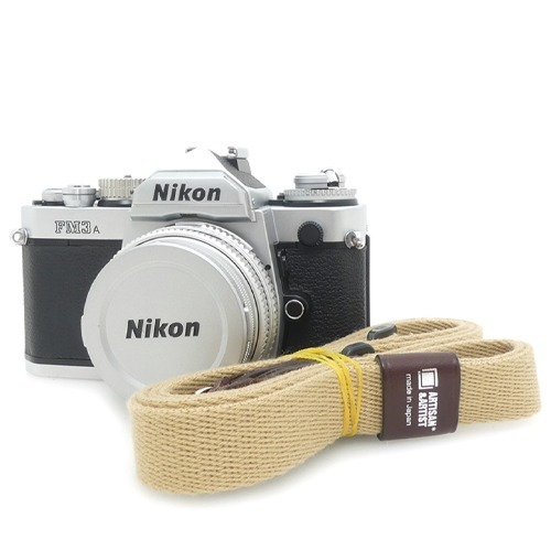 [중고] 니콘 Nikon FM3A BODY [ Silver ] + 니콘 Nikon MF NIKKOR 45mm F2.8 P [ Silver Pancake MF Lens ] + 스트랩포함 (A)