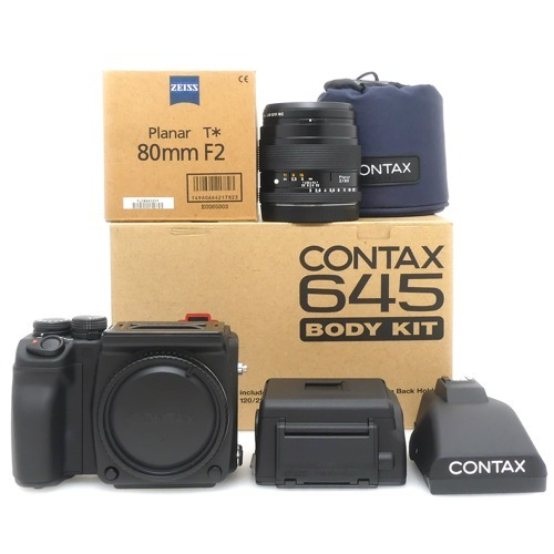 [중고] 콘탁스 CONTAX 645 Kit 박스품 - CONTAX 645 Planar 80mm F2 T* , 콘탁스 필터 , 스트랩포함 (S)