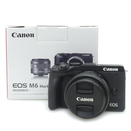 [중고] 캐논 Canon EOS M6 Mark II - EF-M 15-45 IS STM Kit 정품 , 박스품 * 19.000 컷 (A+)