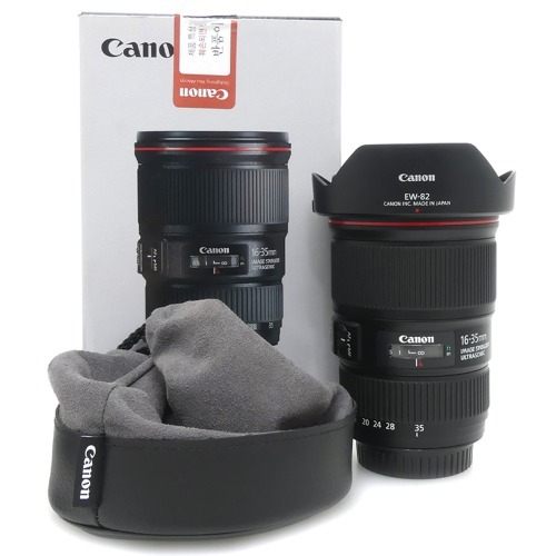 [중고] 캐논 Canon EF 16-35mm F4 L IS USM 정품 , 박스품 + 캐논 77mm PROTECT UV필터포함 (S)