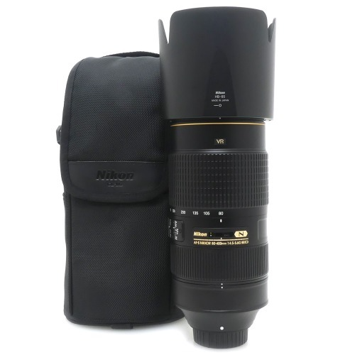 [중고] 니콘 Nikon AF-S NIKKOR 80-400mm F4.5-5.6G ED VR - N - 정품 + HB-65 후드 ,케이스포함 (A+)