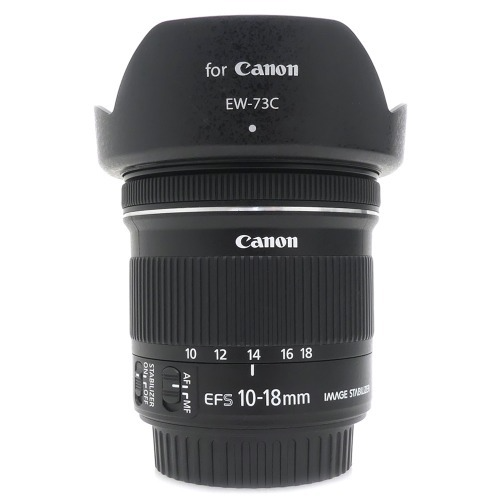 [중고] 캐논 Canon EF-S 10-18mm F4.5-5.6 IS STM 정품 + EW-73C 호환후드포함 (A+)