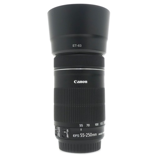 [중고] 캐논 Canon EF-S 55-250mm F4-5.6 IS STM + ET-60 호환후드포함 (A+)