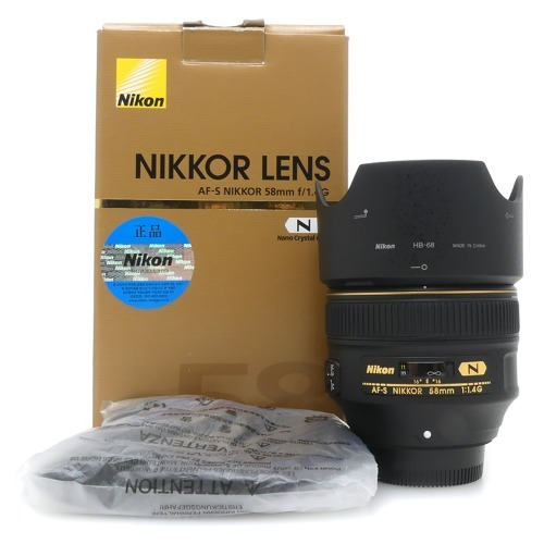 [중고] 니콘 Nikon AF-S NIKKOR 58mm F1.4 G - N- 정품 , 박스품 (A+)