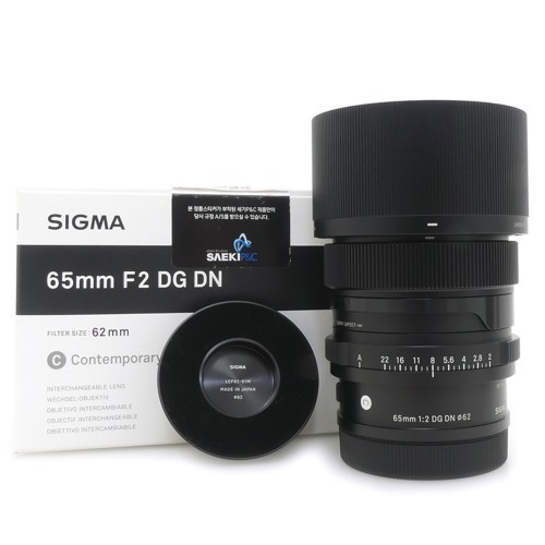 [중고] 시그마 SIGMA 65mm F2 DG DN | Contemporary 세기P&C정품 , 박스품  For L 마운트 (A+)