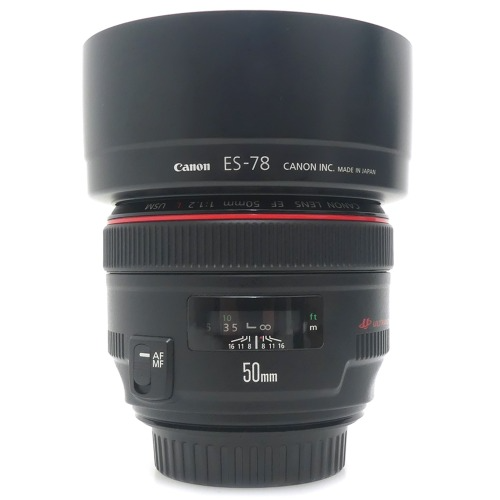 [중고] 캐논 Canon EF 50mm F1.2 L USM 정품 [ UE1220 시리얼 ] + ES-78 후드포함 (A+)