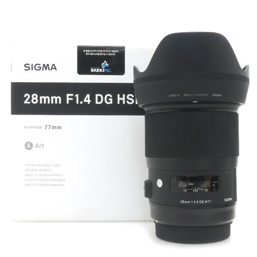 [중고] 시그마 아트 SIGMA A Art 28mm F1.4 DG HSM 정품 , 박스품 For 캐논 EF 마운트 (A+)