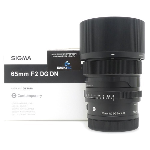 [중고] 시그마 SIGMA 65mm F2 DG DN | Contemporary 세기P&C정품 , 박스품  For L 마운트 (A+)