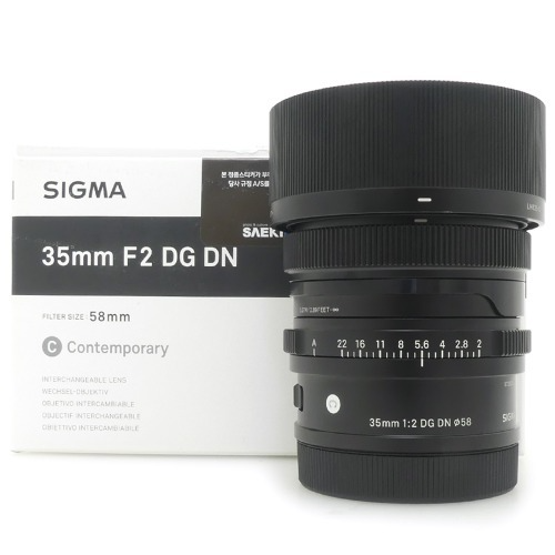 [중고] 시그마 SIGMA 35mm F2 DG DN | Contemporary 세기P&C정품 , 박스품  For Leica SL / Lumix S /Sigma FP - L 마운트 (S)