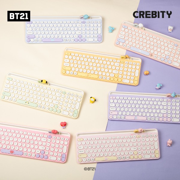 Bt21 미니니 멀티페어링 무선 키보드 - Crebity