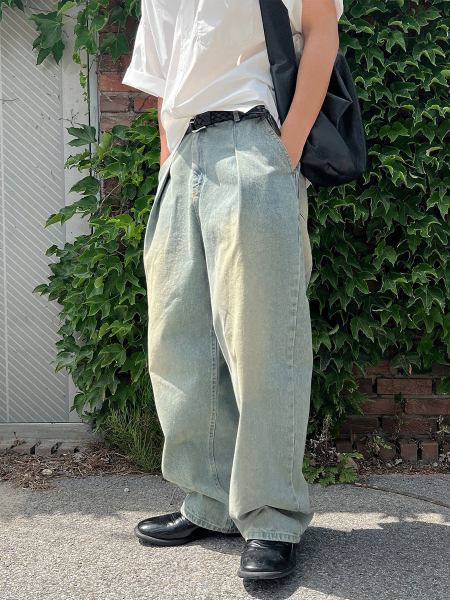 Covert vintage washing denim (1color)