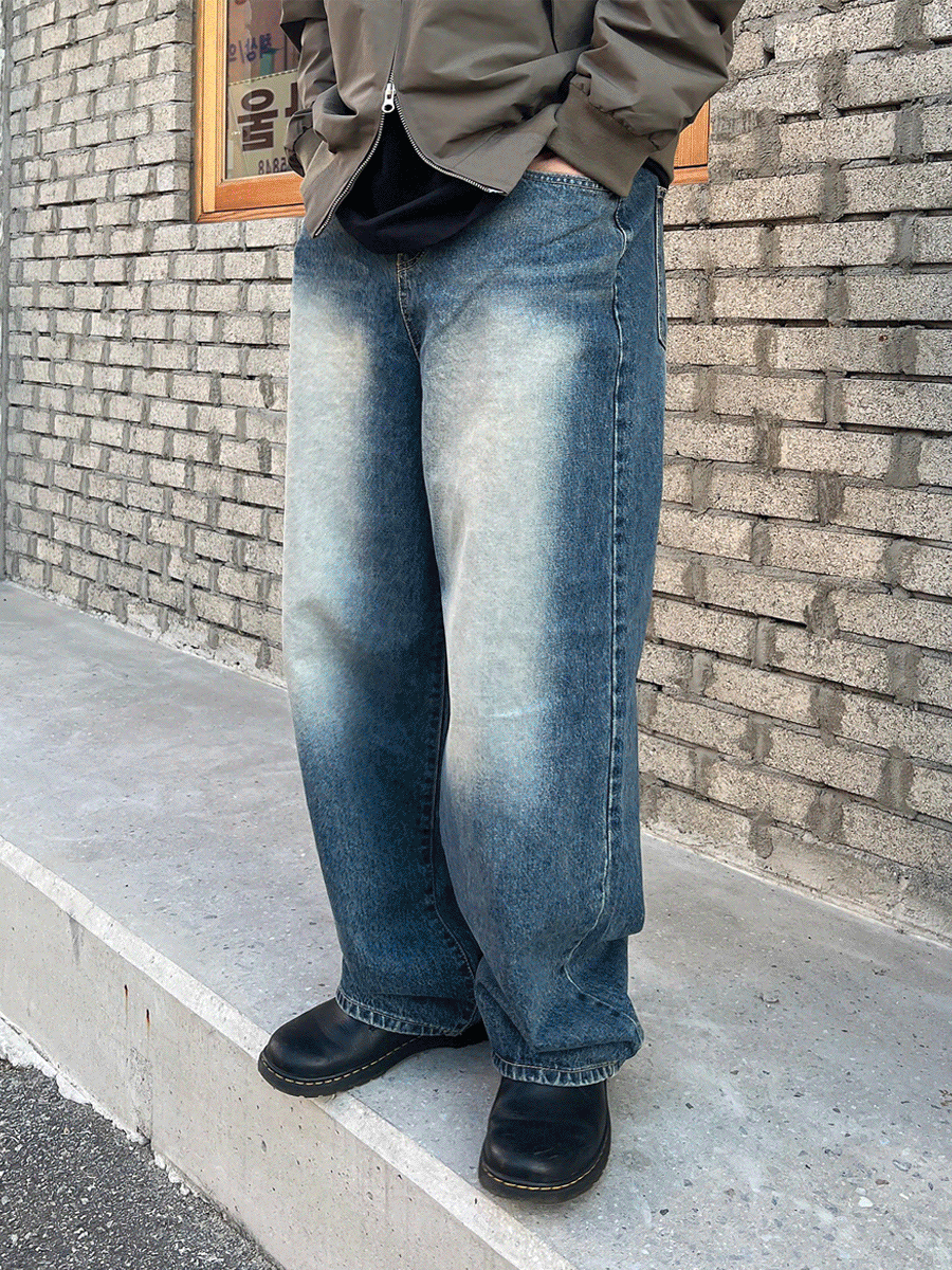 Tin point wide washing denim (1color)