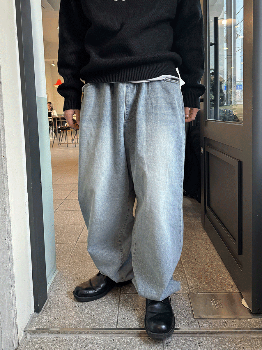 [밴딩/스트링] Nad string banding denim (1color)