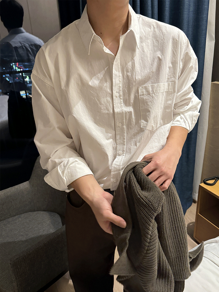 [아슬라추천] Mallo cotton over shirts (7color)