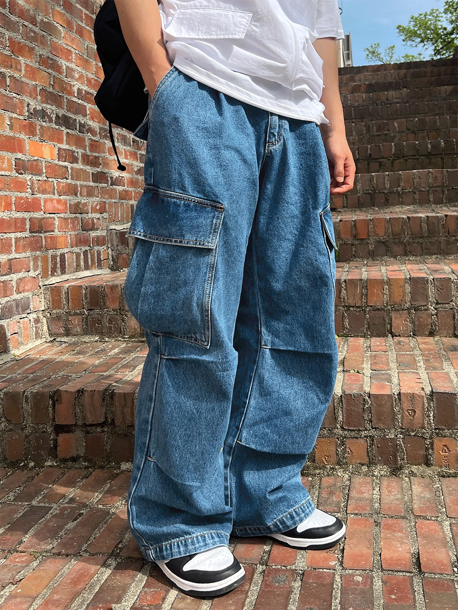[주문폭주] Kyra cargo denim pants (3color)