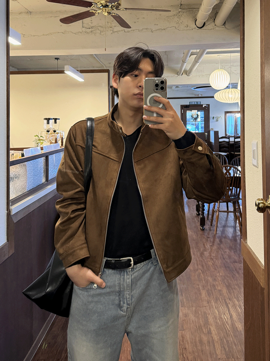 [가성비/강력추천] Pray biker suede jacket (2color)