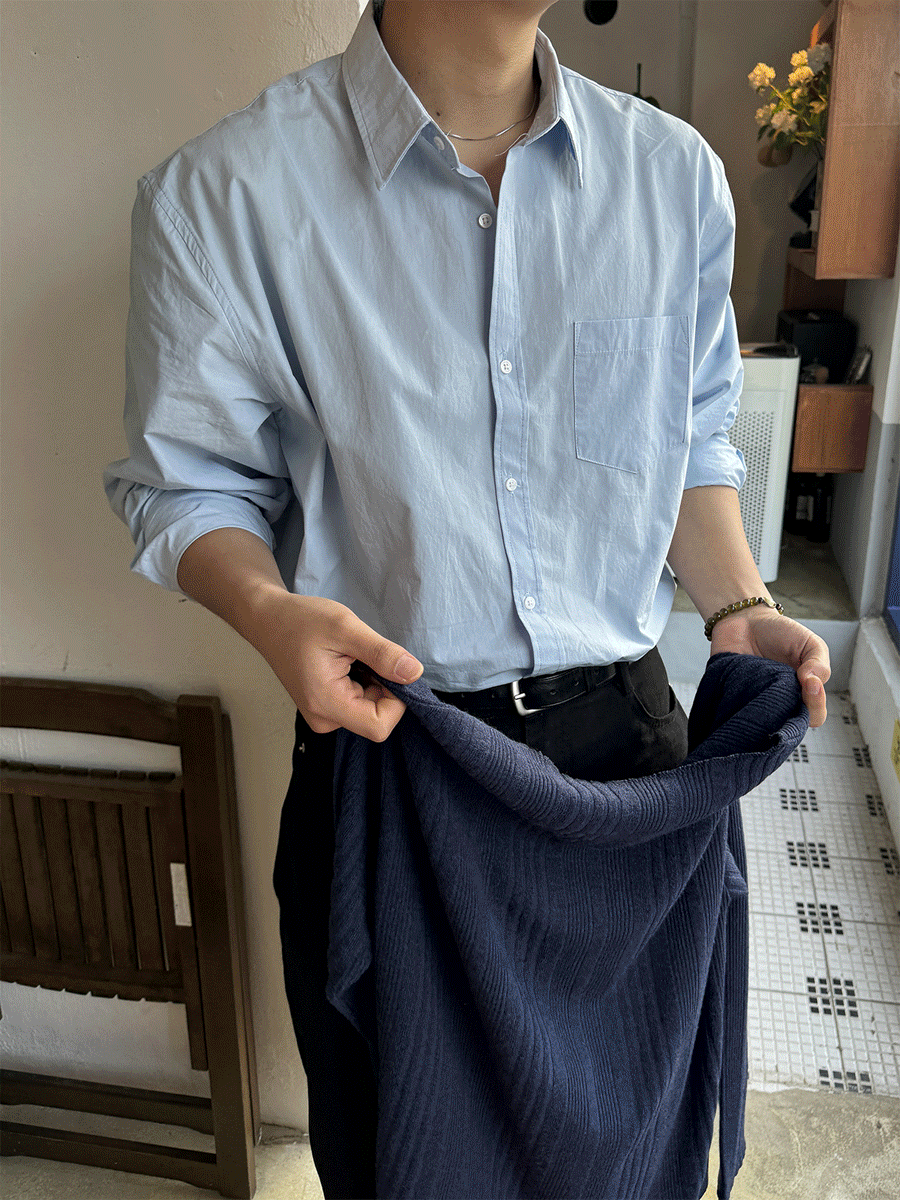 [4계절/S~XL] 덤블 데일리 세미오버핏 셔츠 (10color)